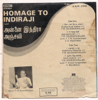 Homage To Indira Gandhi TMS Record Back Cover